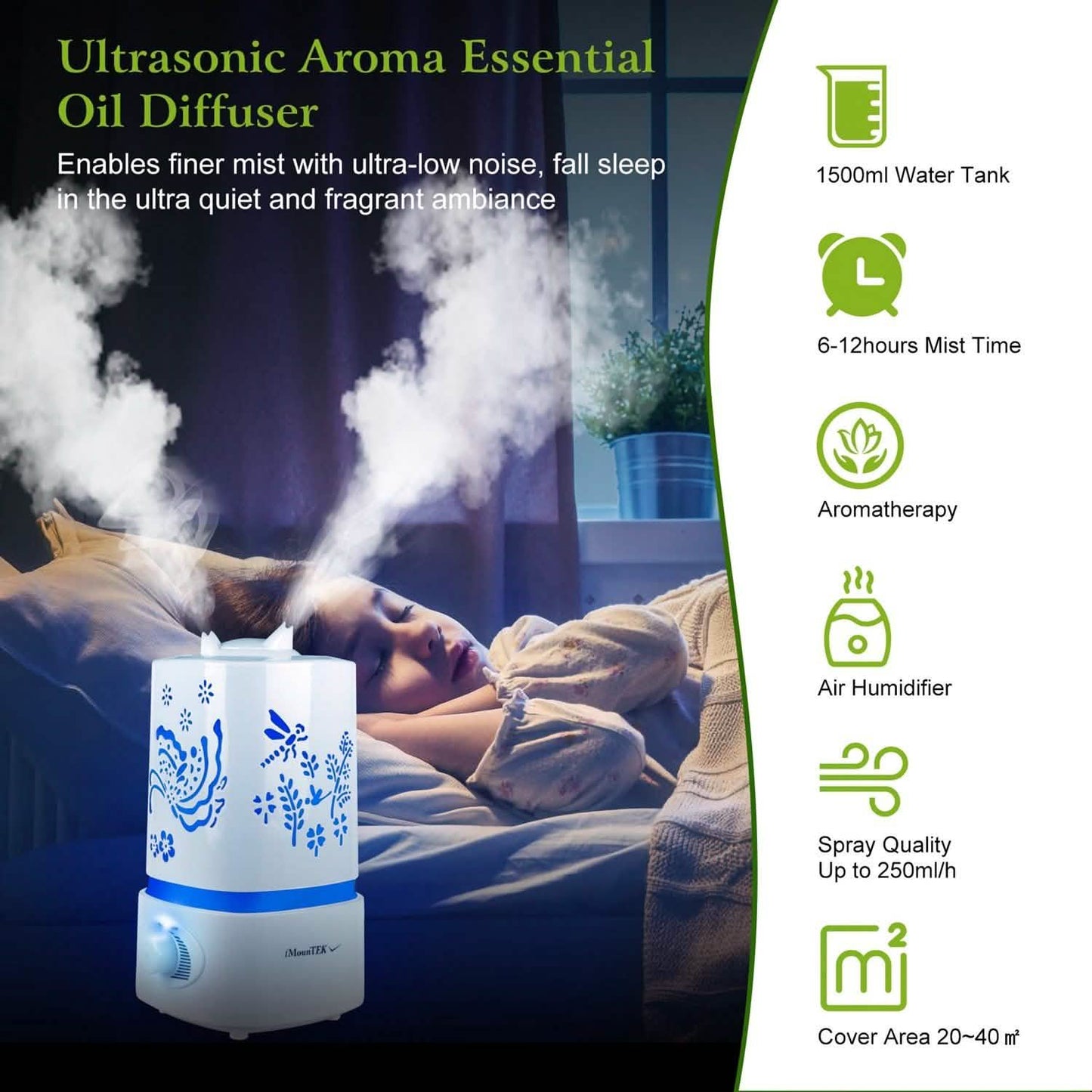 Difusor Ultrasónico de Aceites Esenciales