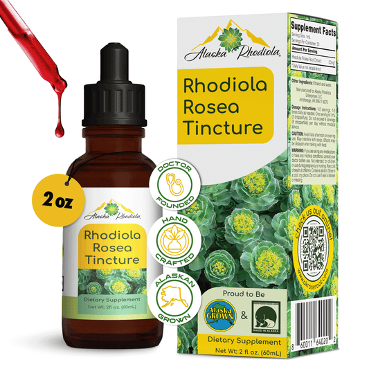 Tintura de Rhodiola Rosea – Apoyo Natural para el Estrés y la Energía (2 oz)